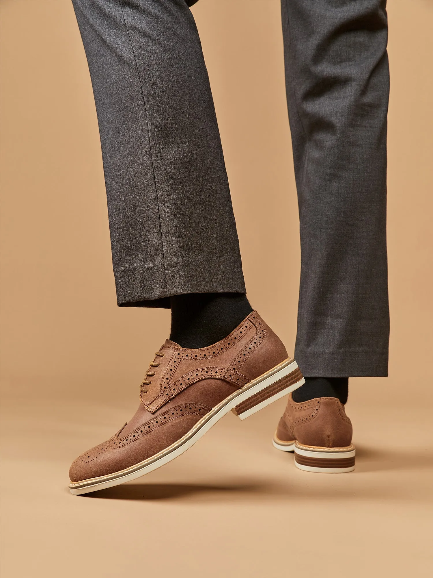 Wingtip Sude Schoenen - Heren - Tijdloze Klasse en Luxe