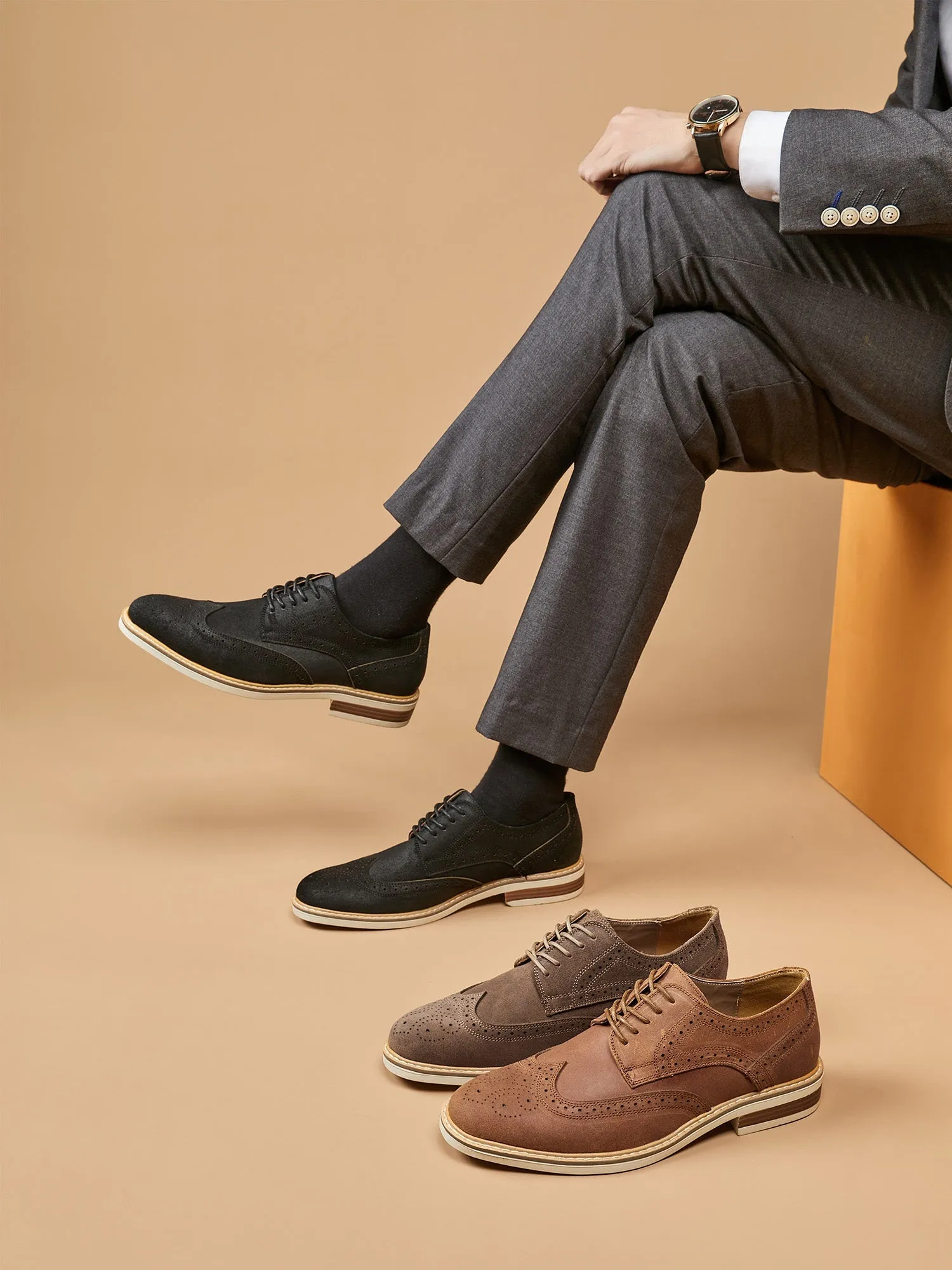Wingtip Sude Schoenen - Heren - Tijdloze Klasse en Luxe