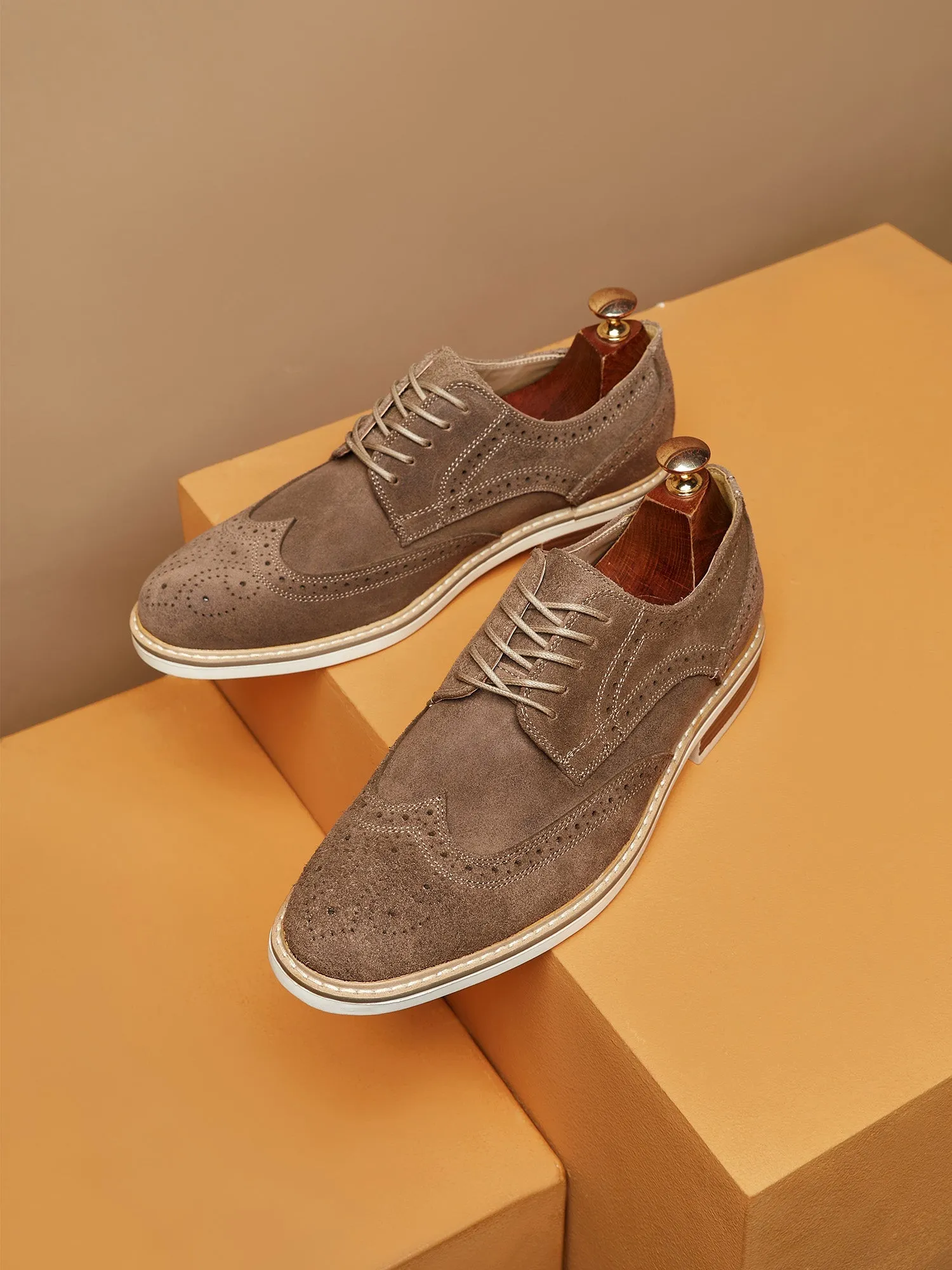 Wingtip Sude Schoenen - Heren - Tijdloze Klasse en Luxe