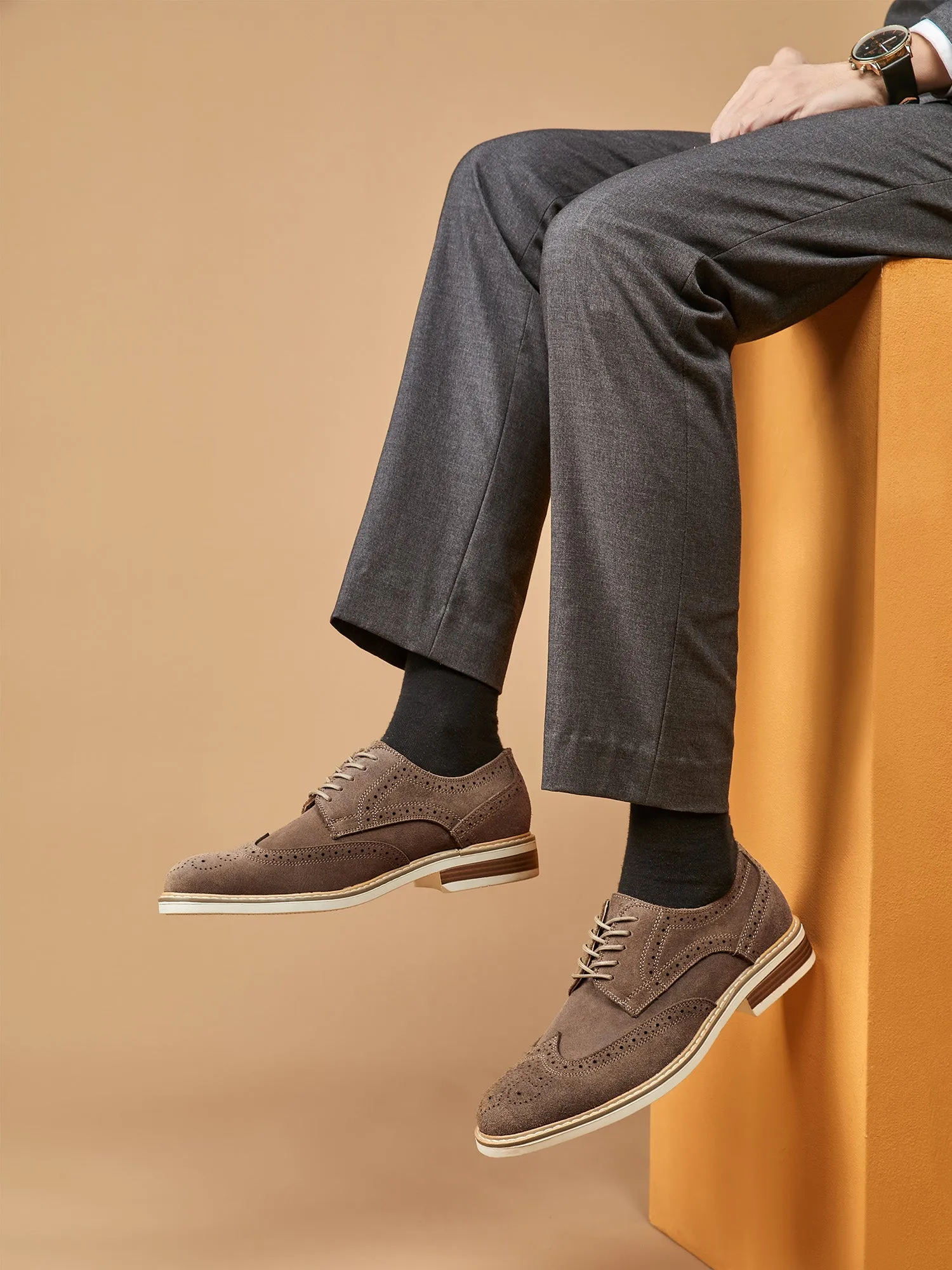 Wingtip Sude Schoenen - Heren - Tijdloze Klasse en Luxe