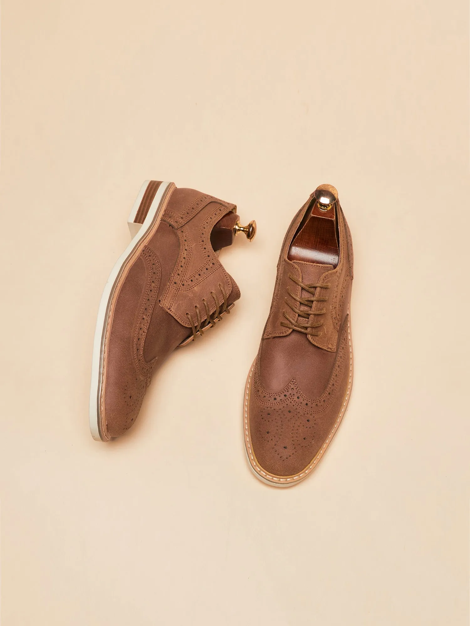Wingtip Sude Schoenen - Heren - Tijdloze Klasse en Luxe