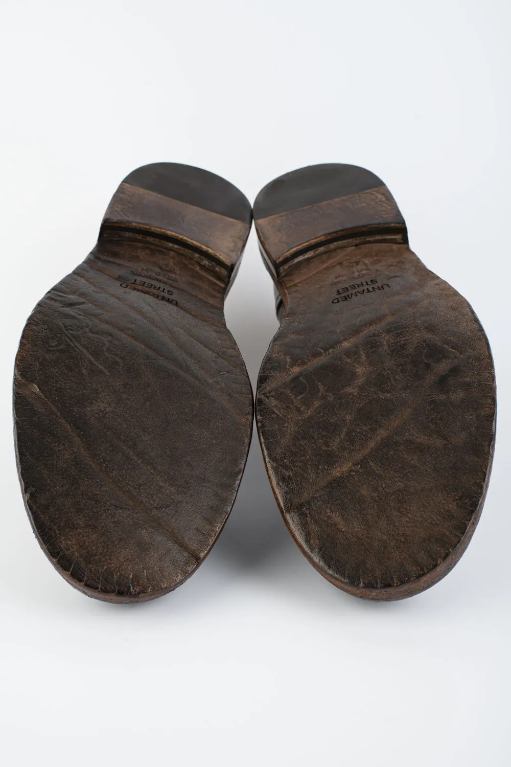 YORK rich-brown welted derby shoes.